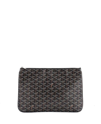 Pre-Owned Goyard Mm Senat Zip Pouch Coated Canvas