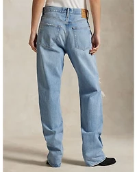 Relaxed Straight Jeans Blue