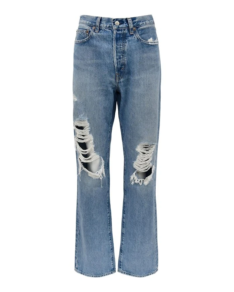 Relaxed Straight Jeans Blue