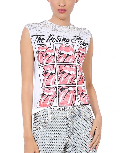 Alice and Olivia Micah Embellished Muscle Tee