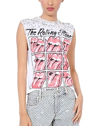 Alice and Olivia Micah Embellished Muscle Tee