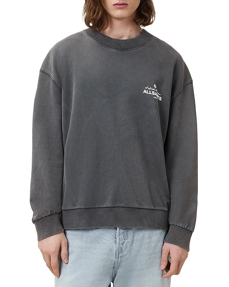 Allsaints Soleil Crewneck Logo Graphic Sweatshirt