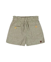 Deux par Deux Girls' Linen Short with Pockets - Big Kid
