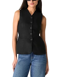 Whistles Molly Linen Waistcoat