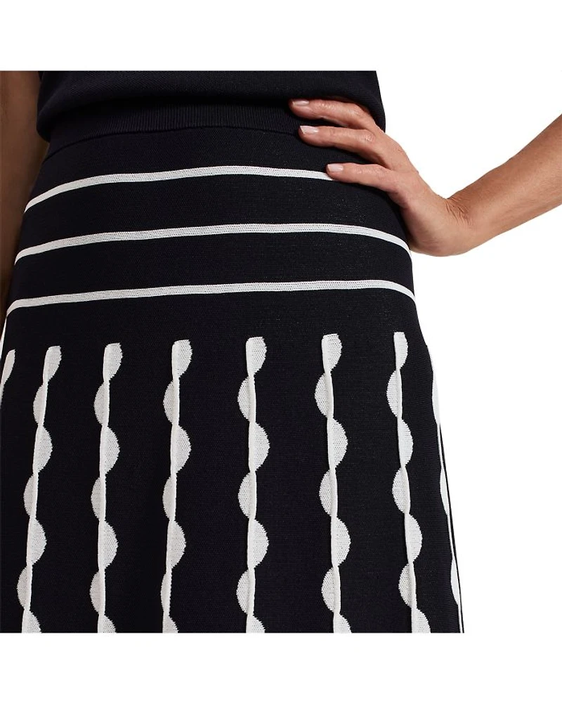 Liz Pleated Scalloped Skirt