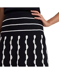 Liz Pleated Scalloped Skirt