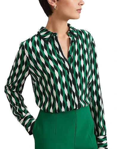 Phase Eight Rita Geo Print Shirt