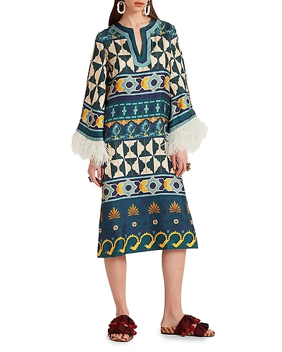 La DoubleJ Placee The Kaftan with Feathers