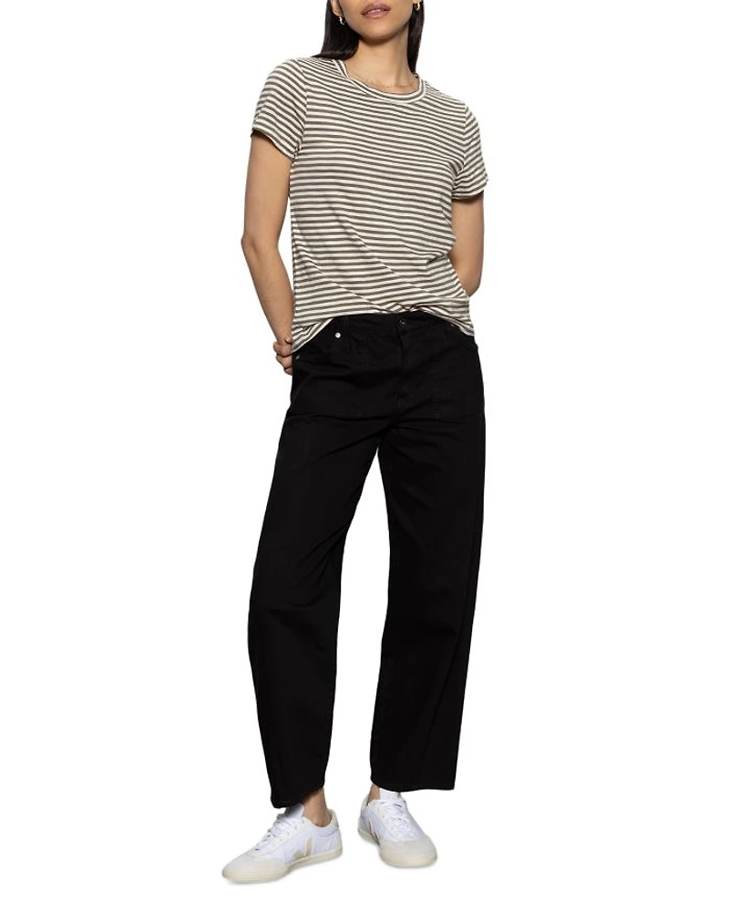 District High Rise Column Ankle Jeans Black
