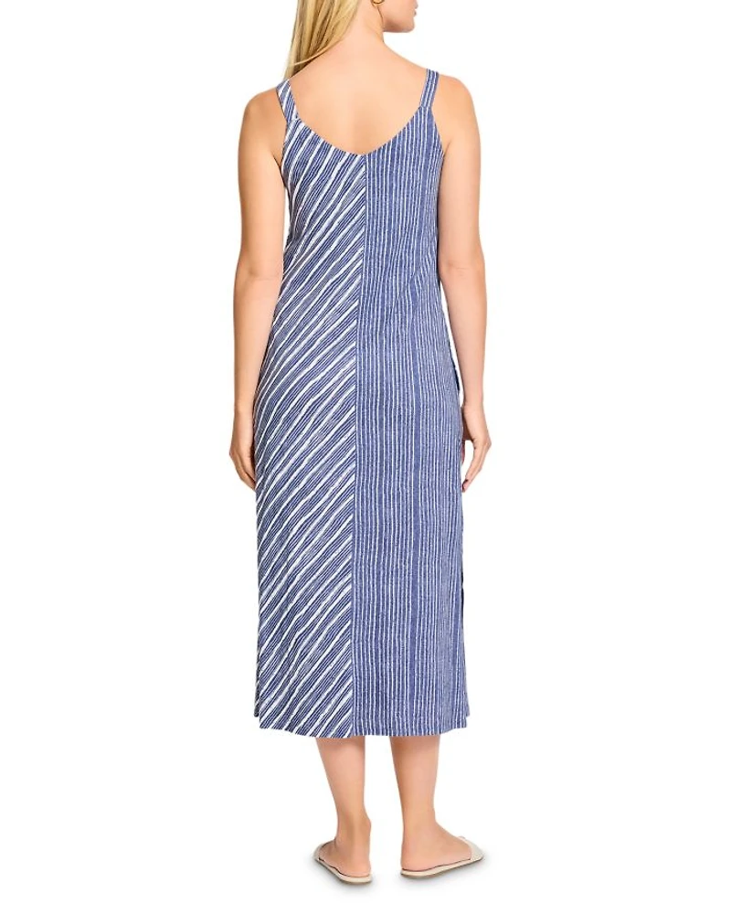 Mixed Stripe V Neck Tank Dress