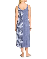 Mixed Stripe V Neck Tank Dress
