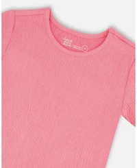 Girls' Crinkle Short Sleeve Top