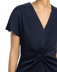 Dulania Twist Front Flutter Sleeve Dress