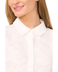 Lace Hidden Placket Blouse