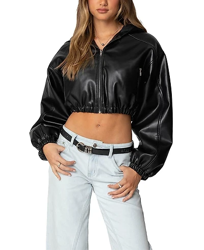 Edikted Hooded Cropped Jacket