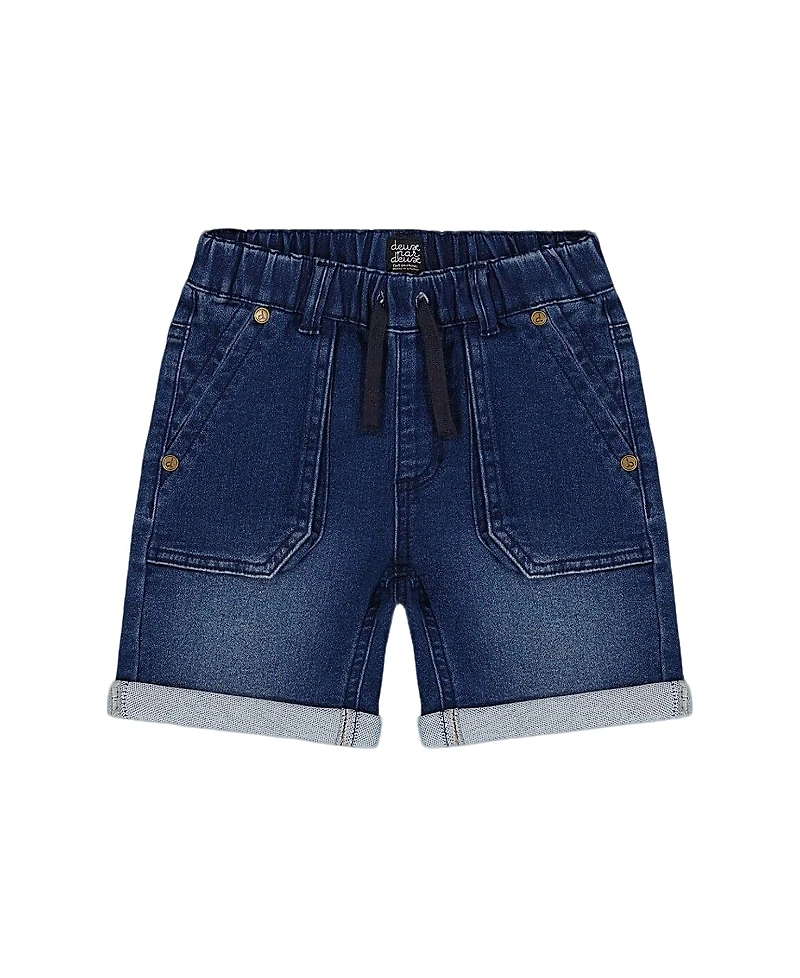 Deux par Deux Boys' French Terry Denim Short - Little Kid