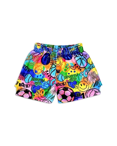 Iscream Girls' Corey Paige Fun Sports Plush Shorts - Little Kid, Big Kid