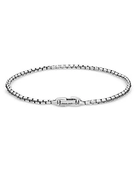 Men's Box Chain Bracelet Sterling Silver, 2.7mm