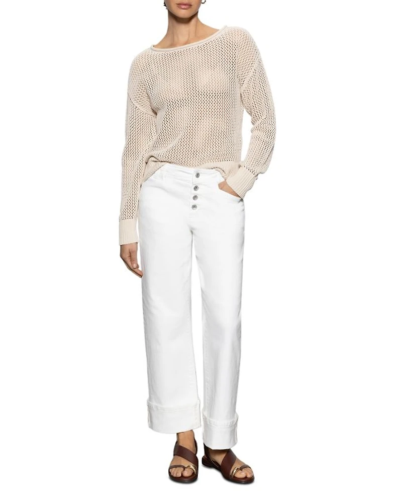 Cotton Open Knit Sweater