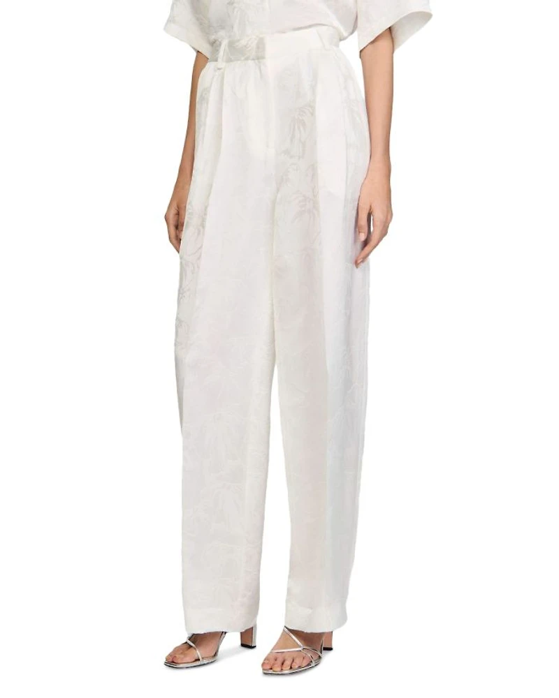 Jacquard Floral Pants
