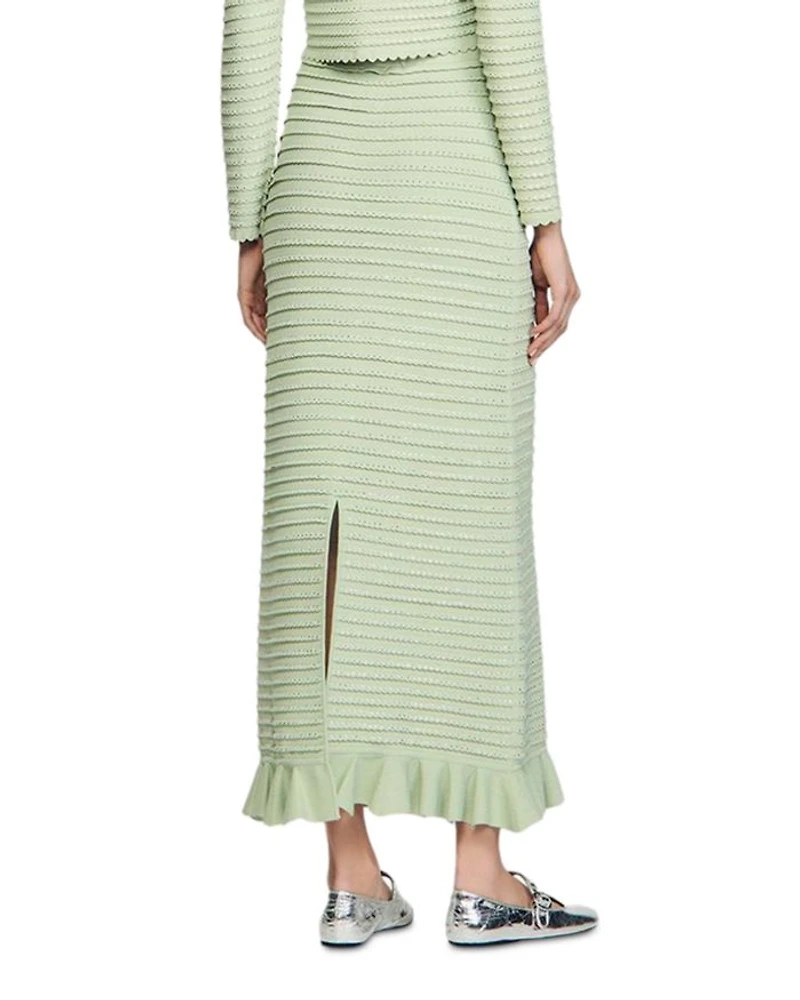 Rhinestone Knit Maxi Skirt