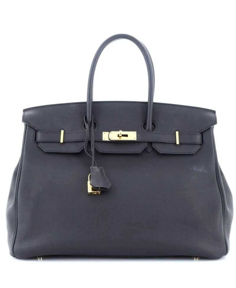 Birkin Handbag Black Togo with Gold Hardware