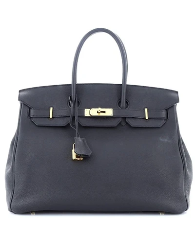 Birkin 35 Handbag Black Togo with Gold Hardware