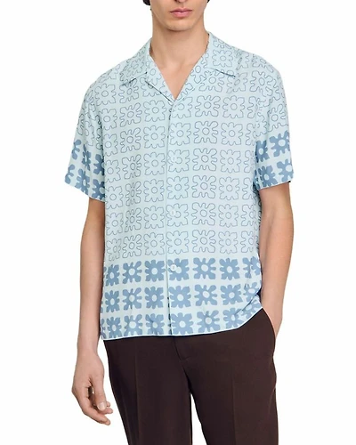 Vintage Flower Regular Fit Camp Shirt