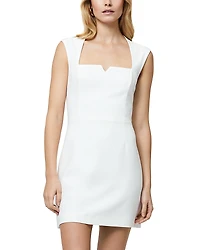 French Connection Whisper Notched Neck Mini Dress