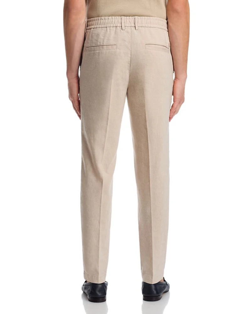 Kane Regular Tapered Fit Linen Trousers