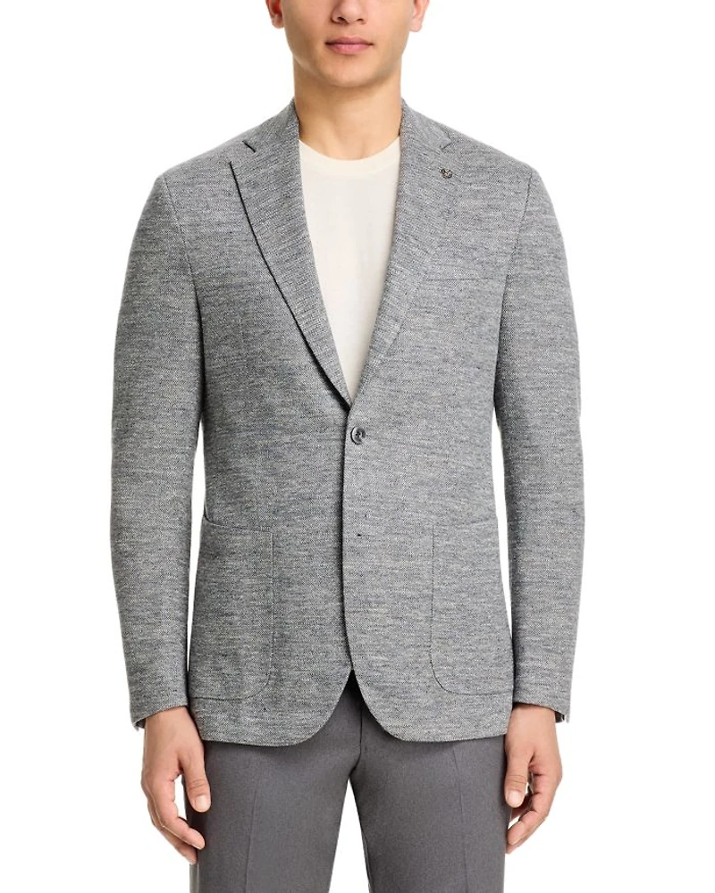 Mélange Linen Blend Jersey Regular Fit Soft Sport Coat