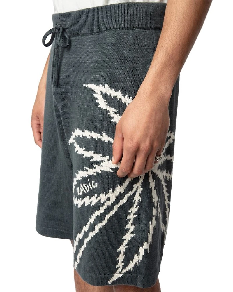 Palm Tree Drawstring Shorts