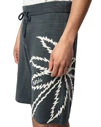 Palm Tree Drawstring Shorts