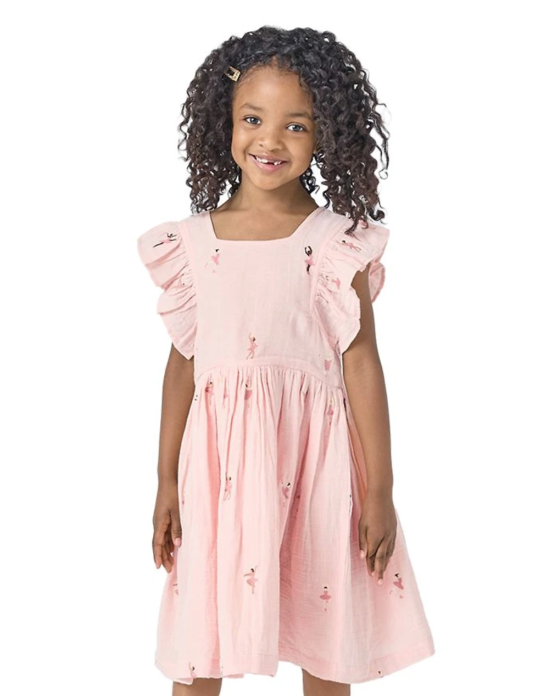 Girls' Elise Ballerina Gauze Dress - Little Kid