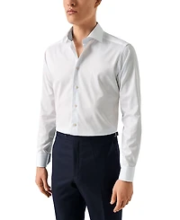 Eton Contemporary Fit Solid Shirt with Medallion Detail