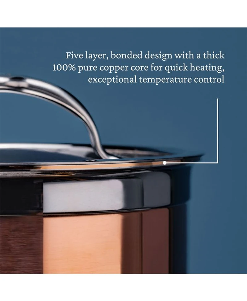 CopperBond® 3-Quart Induction Copper Soup Pot with Lid