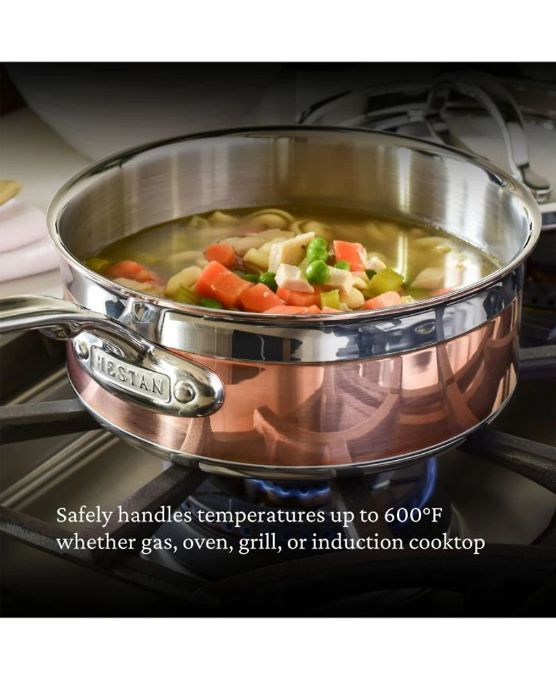 CopperBond® -Quart Induction Copper Saucepan with Lid