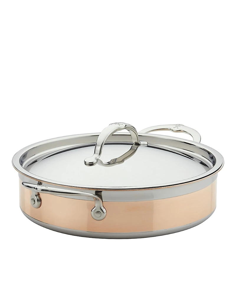 CopperBond 3.5-Quart Induction Copper Sauteuse Braiser with Lid