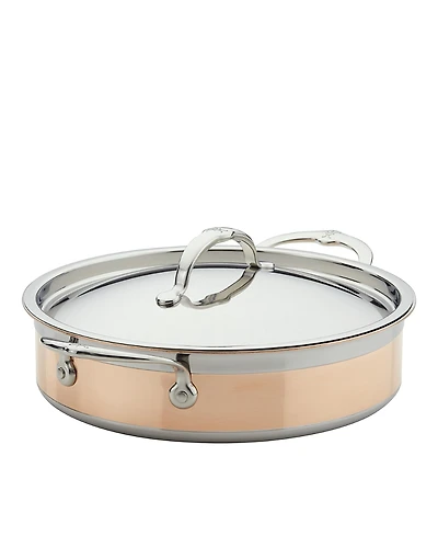 CopperBond 3.5-Quart Induction Copper Sauteuse Braiser with Lid