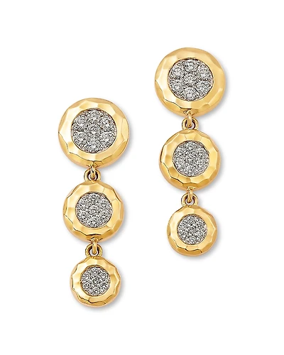 Bloomingdale's Fine Collection Diamond Bezel Cluster Drop Earrings