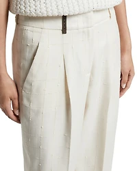 Cuffed Straight Palazzo Pants