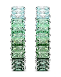 Matrix Crystal Oval Hoop Earrings