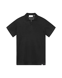 Les Deux Emmanuel Linen Blend Knit Polo