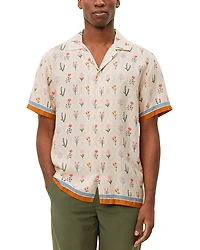 Les Deux Lukas Floral Print Camp Shirt