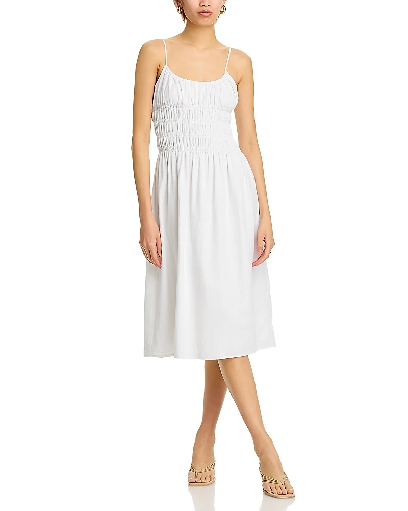 Wayf Isabelle Smock Midi Dress
