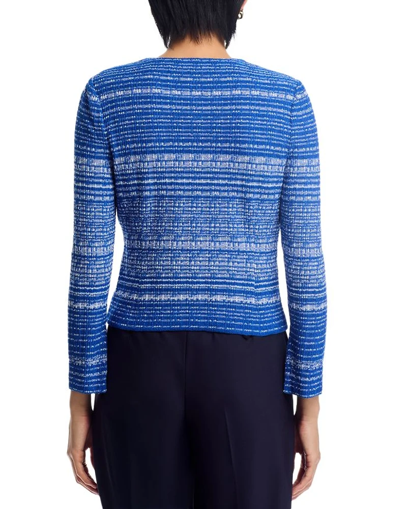 Melange Tweed Knit Jacket