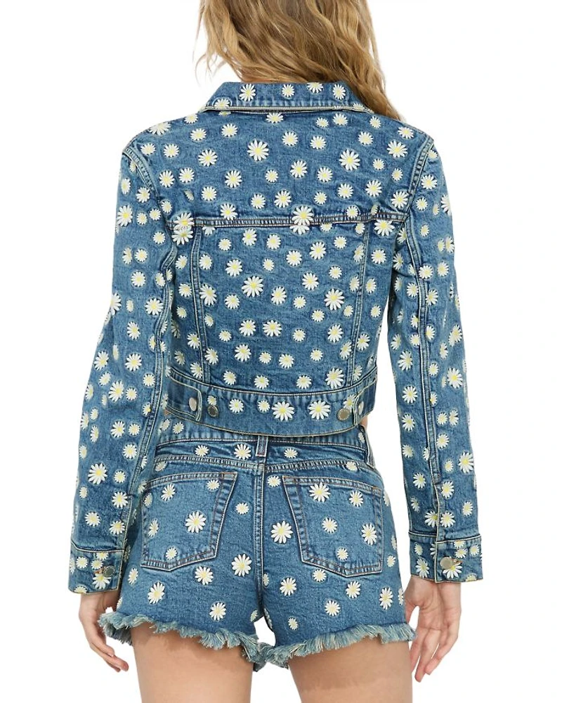 Jeff Embroidered Cropped Jacket