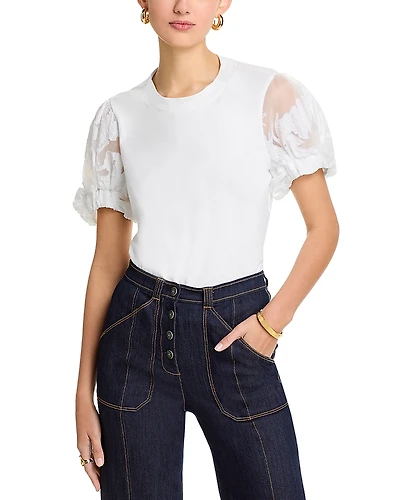 Cinq a Sept Paper Floral Organza Yashi Top