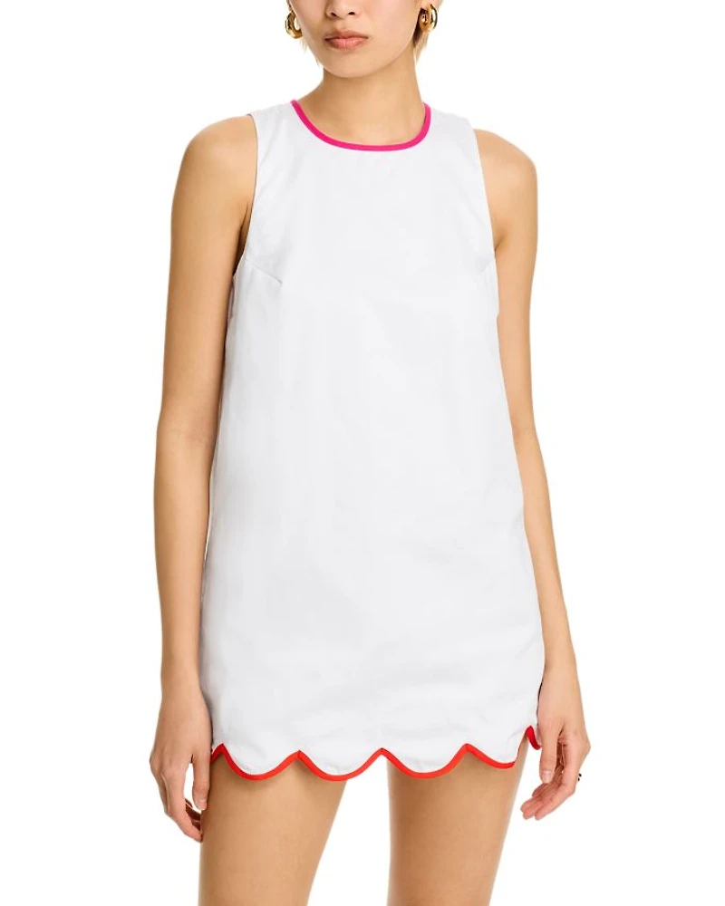 Alexis Poplin Scallop Hem Dress