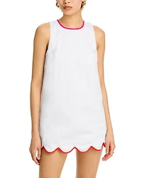 Alexis Poplin Scallop Hem Dress